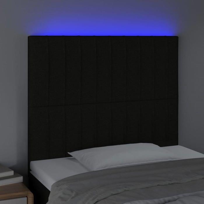 VidaXL LED Headboard Bedroom Furniture Single Bed Accessory Headboard Interior Black 3122638