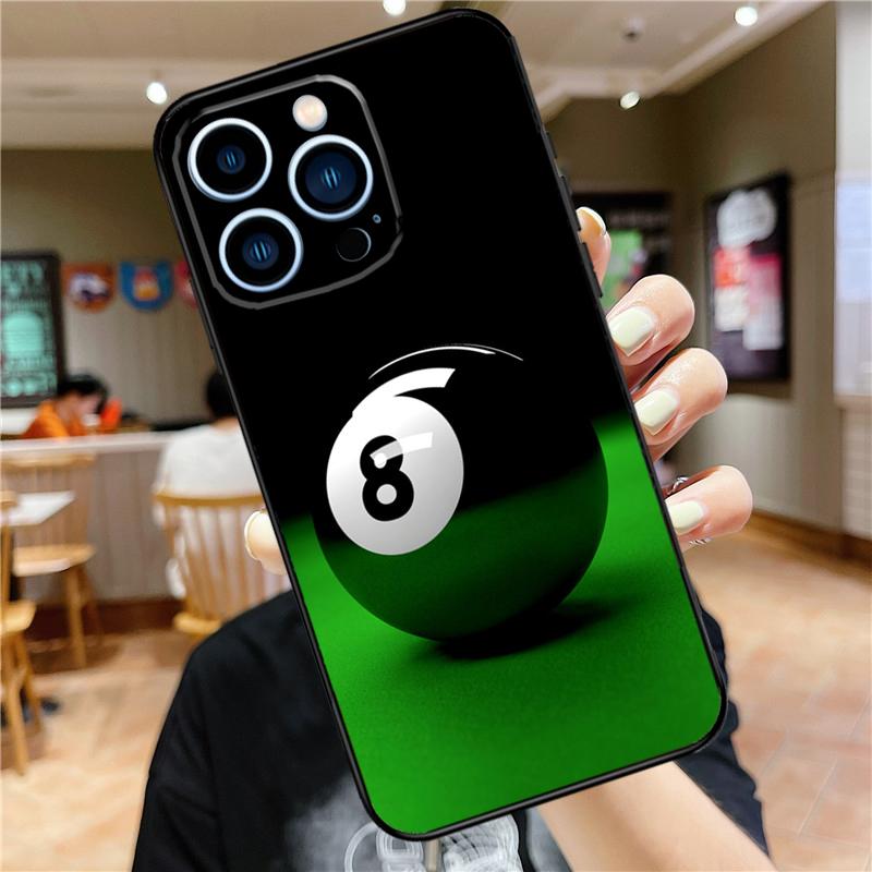 Мяч для бильярда Снукер Мягкий чехол для iPhone 16 15 Pro Max 14 Plus 13 12 Mini 11 XS Max X XR 7 8 Задняя крышка