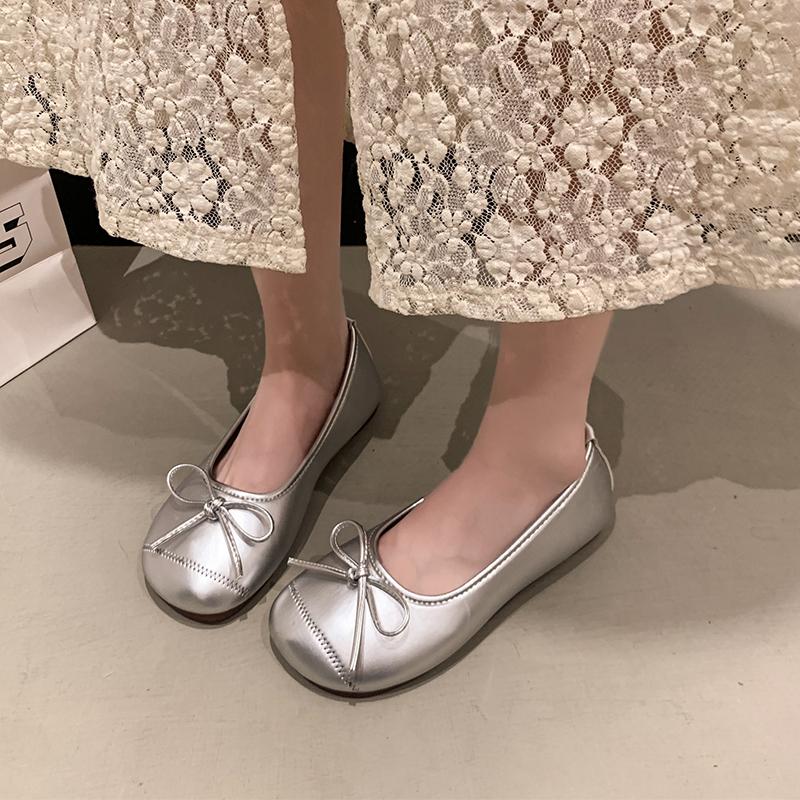 Модные замшевые леопардовые женские туфли-балетки Модные неглубокие туфли с бантом Женская обувь 2025 Новый тренд Весна Дизайнерский бренд Для ходьбы Удобные Женские Zapatos