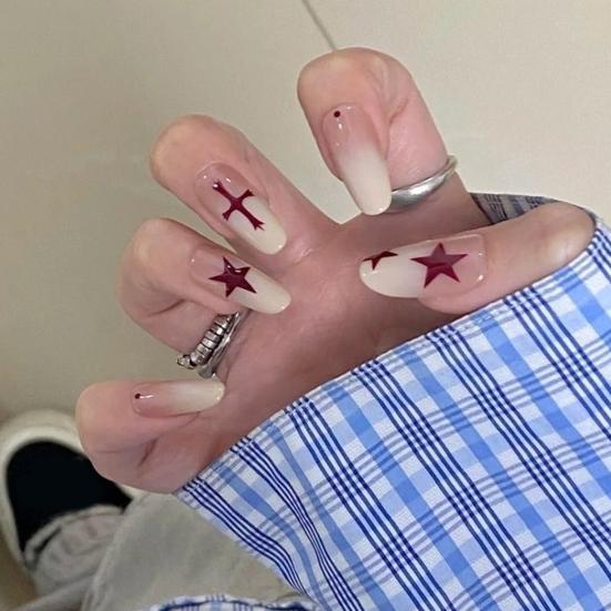 10Pcs 3D Flower Fake Nails Long Nail Extension Kit Wear Armor Reusable Easy To Remove Time-Saving Press On Nails for Home Salon