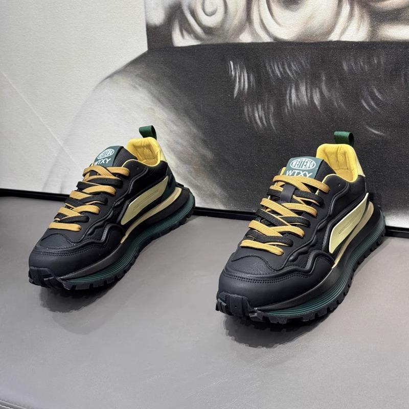 Весенне-осенние новые мужские кроссовки, молодежные, модные, универсальные, повседневные туфли, на толстой подошве, с высоким подъемом, на мягкой подошве, для бега