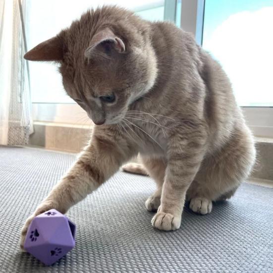 Игрушка-дозатор лакомств для кошек, кубики, интерактивная кормушка, многогранные кубики, забавный дозатор лакомств, кошачья головоломка