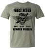 USMC T-shirt US Marines Semper Fidelis Devil Dog Military Force Recon Tshirt Men Cotton Tees Streetwear Harajuku