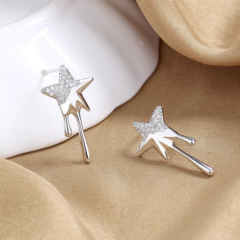 New 925 Sterling Silver AAA Zircon Stud Earrings For Women Fashion Exquisite Student Girlfriend Jewelry Accessories Heart GiftGood product