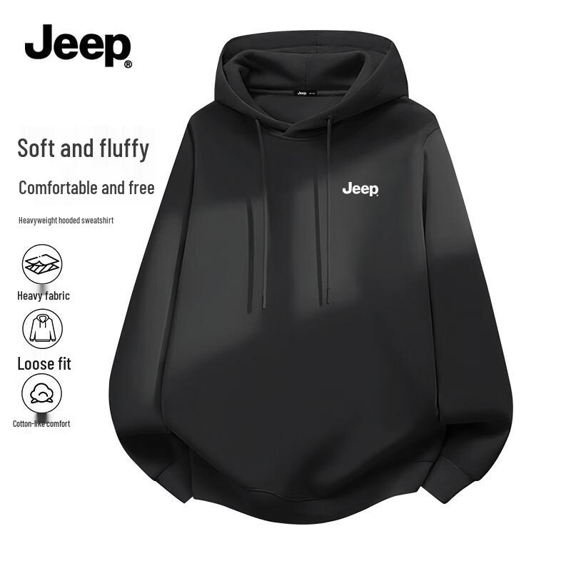 Jeep Мужское худи пуловер из плотного материала