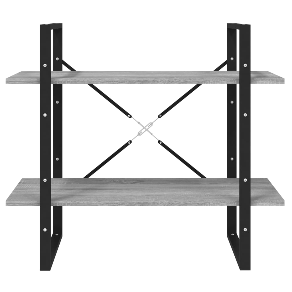 5 Shelf Bookshelf Gray Sonoma Oak 31.5 x 11.8 x 68.9 in Particleboard