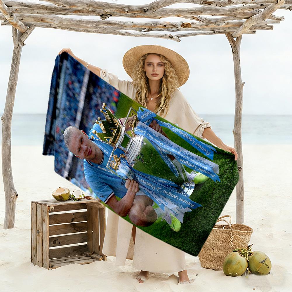 Haaland Beach Towel Quick-Dry Soft Microfiber Comfortable Lightweight Suitable for Swimming, Gym, Camping, Yoga Vacation