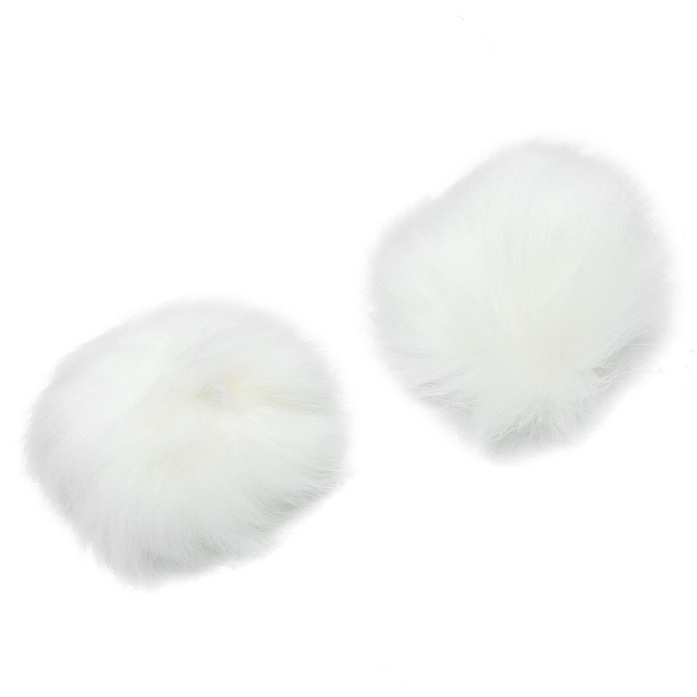 Полиэстер 6 шт. Акриловые белые помпоны Эластичная петля Сумки