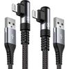 iPhone Charging Cable L Shape [3M+3M/Set of 2] MFi Certified 2.4A Fast Charging iPhone Charger Cable Ultra Durable iPhone14/Plus/pro/Pro Max 13 12 11