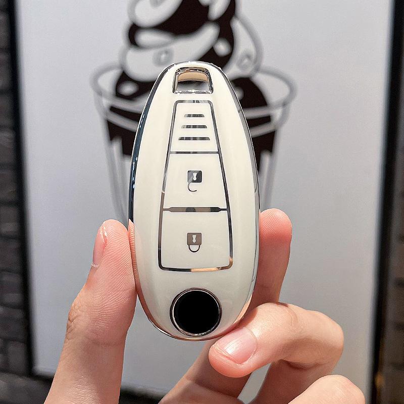 Новый чехол для ключей из ТПУ с 3 кнопками для Suzuki Vitara Swift Ignis Kizashi SX4 Baleno Ertiga 2016 2017 2018 2019, ключ-ракушка