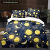 Sun Moon King Queen Duvet Cover Boho Magic Style Bedding Set for Teens Adults Golden Exotic Tribe 23pcs Polyester Quilt Cover