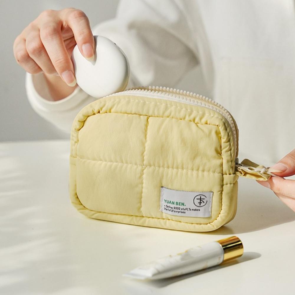 Square Makeup Bag Puffer Skincare Storage Bag Aesthetic Cosmetic Pouch Toiletries