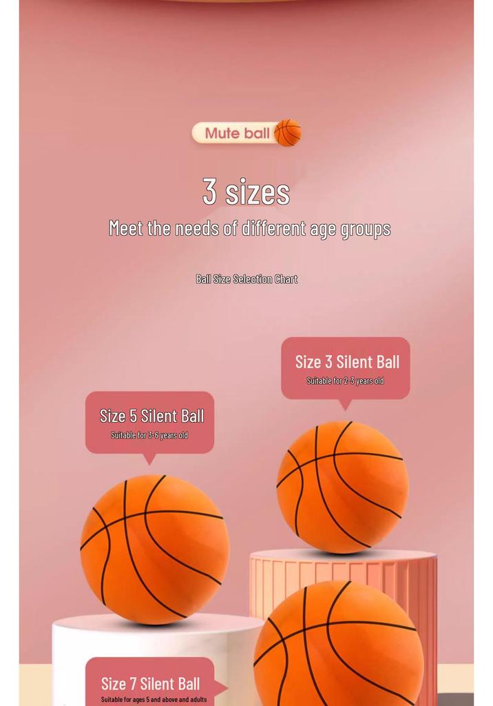 Silent No. 5 Children's Sponge Basketball - Elastic, Quiet Ball for Toddler Indoor Play