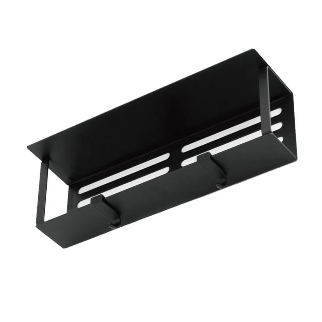 Магнитная полка для специй на холодильник с крючком, подвесная подставка для приправ, для хранения на кухне, черная