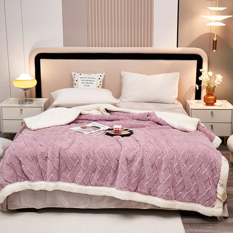 Толстое зимнее одеяло, мягкие теплые шерстяные одеяла для кроватей, плед, кашемировое термоодеяло с бараниной, покрывало