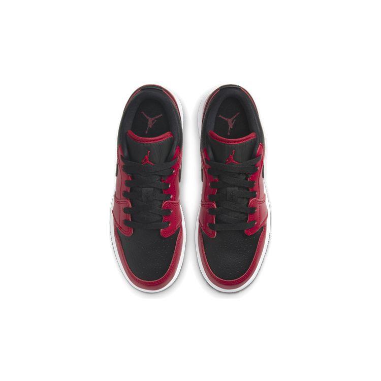 Детские кроссовки Air Jordan 1 Low GS Reverse Bred Gym-Red White Black 553560-605
