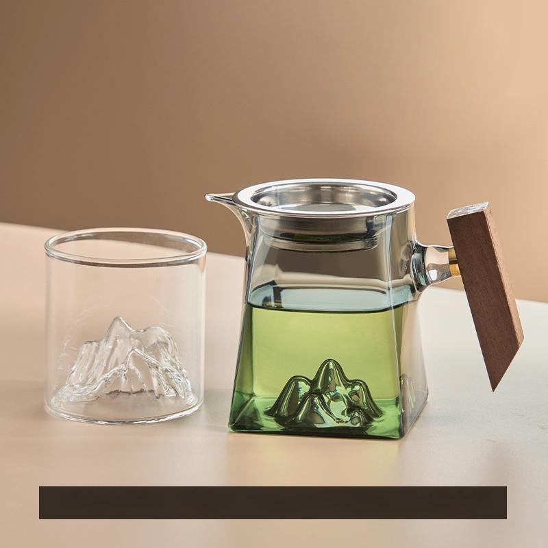 Чашка для чая 350 мл Pyrex Чайный набор Аксессуары Китайская чашка кунг-фу с ручкой Fair Cup Ручной работы чайник Фильтр Чайный набор