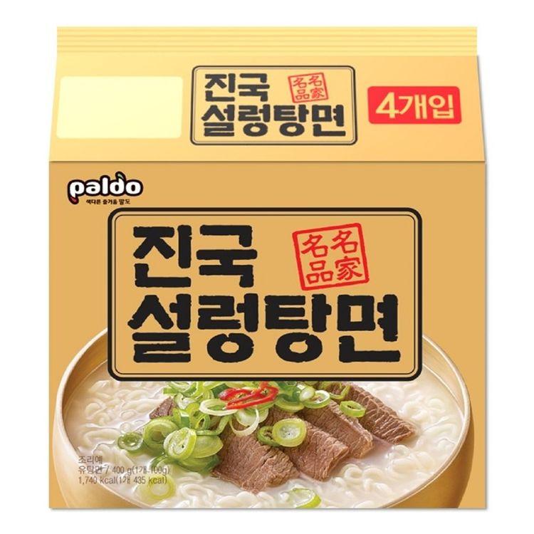 Paldo Джин-гук Соллонтан(Корейский суп из говяжьих костей) Лапша 100г (3 варианта)