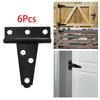 6Pack T Strap Gate Hinges, Heavy Duty Shed Door Barn Hardware Hinges for Wooden Fences,