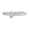 Pink Topaz Triple Bezel Cluster Women Wedding Ring - 925 Sterling Silver