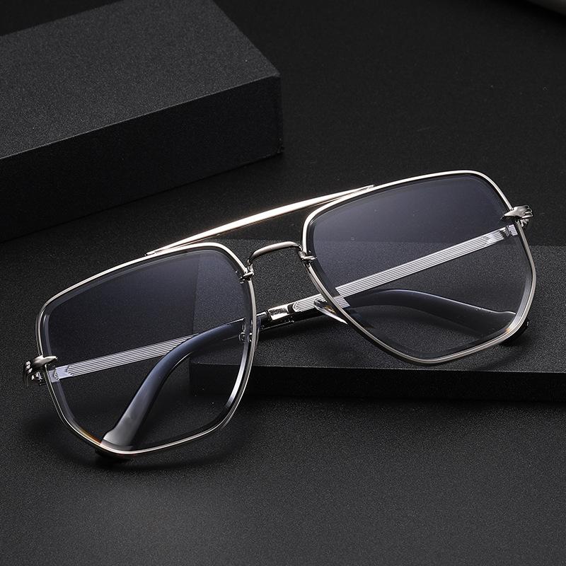 Fashion Double Beam Sunglasses Men'S Uv Protection Driving Diamond Trimmed Sunglasses Women