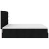 Ottoman Bed with Mattresses Black 200x200 cm Fabric