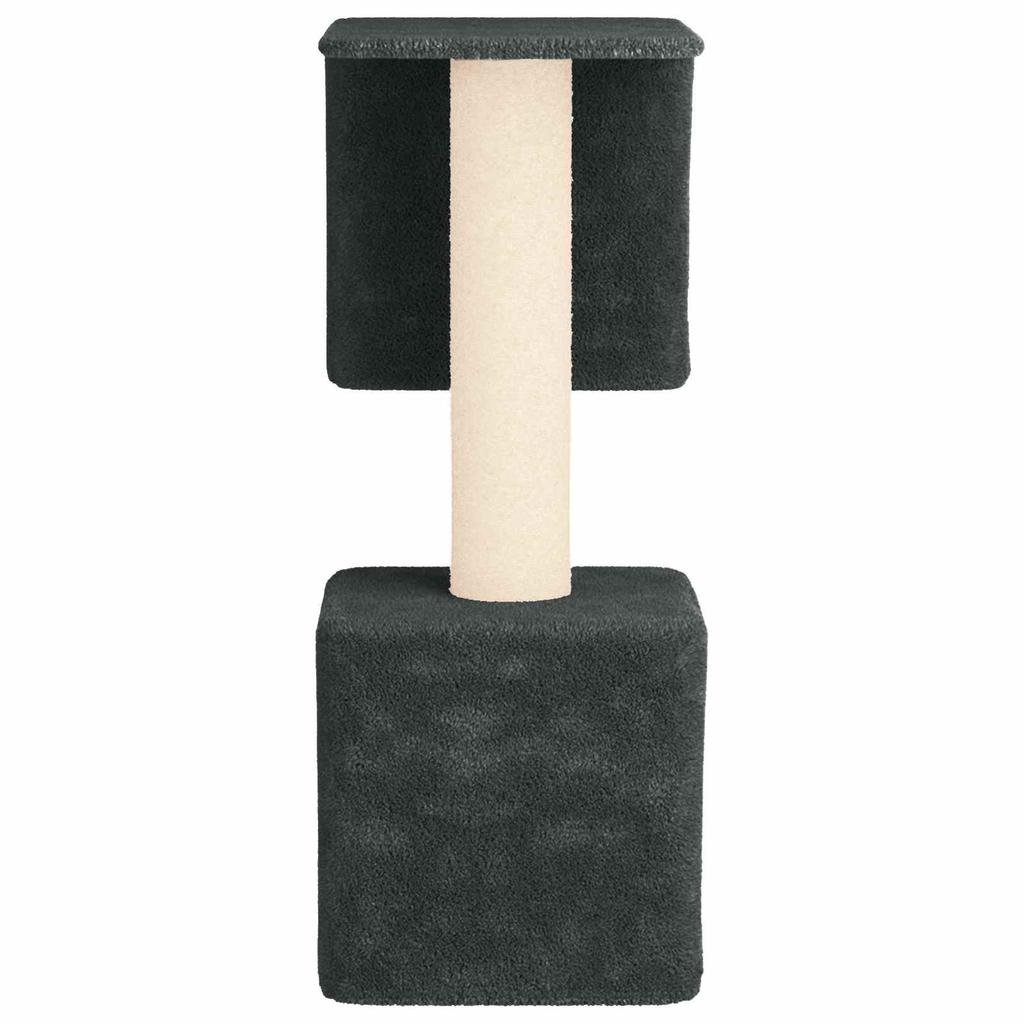 Cat Tree with Sisal Scratching Posts Dark Grey 114 cm