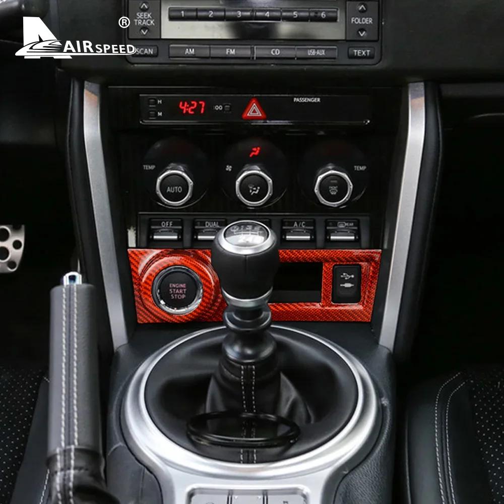 For Subaru BRZ & Toyota 86 2013-2020 Real Hard Carbon Fiber Interior Trim Car Center Console Switch Button Cover Sticker