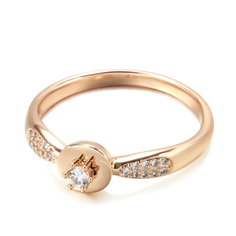 Slim White Zircon Finger Rings For Women Classic Wedding Party Jewelry