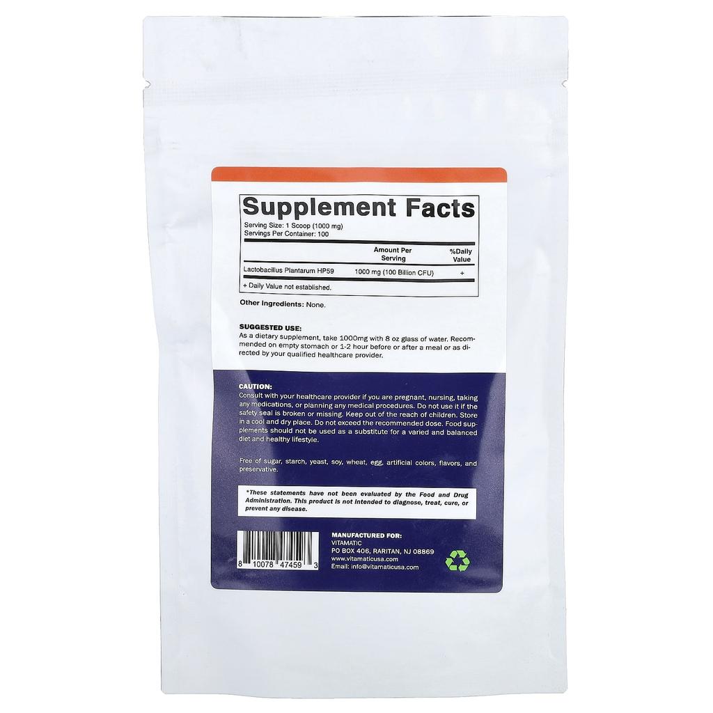 Vitamatic, Лактобактерии Плантарум, 100 г (3,5 унции)