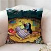 The LLittle Mole Anime Pillow Case Pillowcase Doublesided Printed Sofa Cushion Bedroom Headboard Pillow
