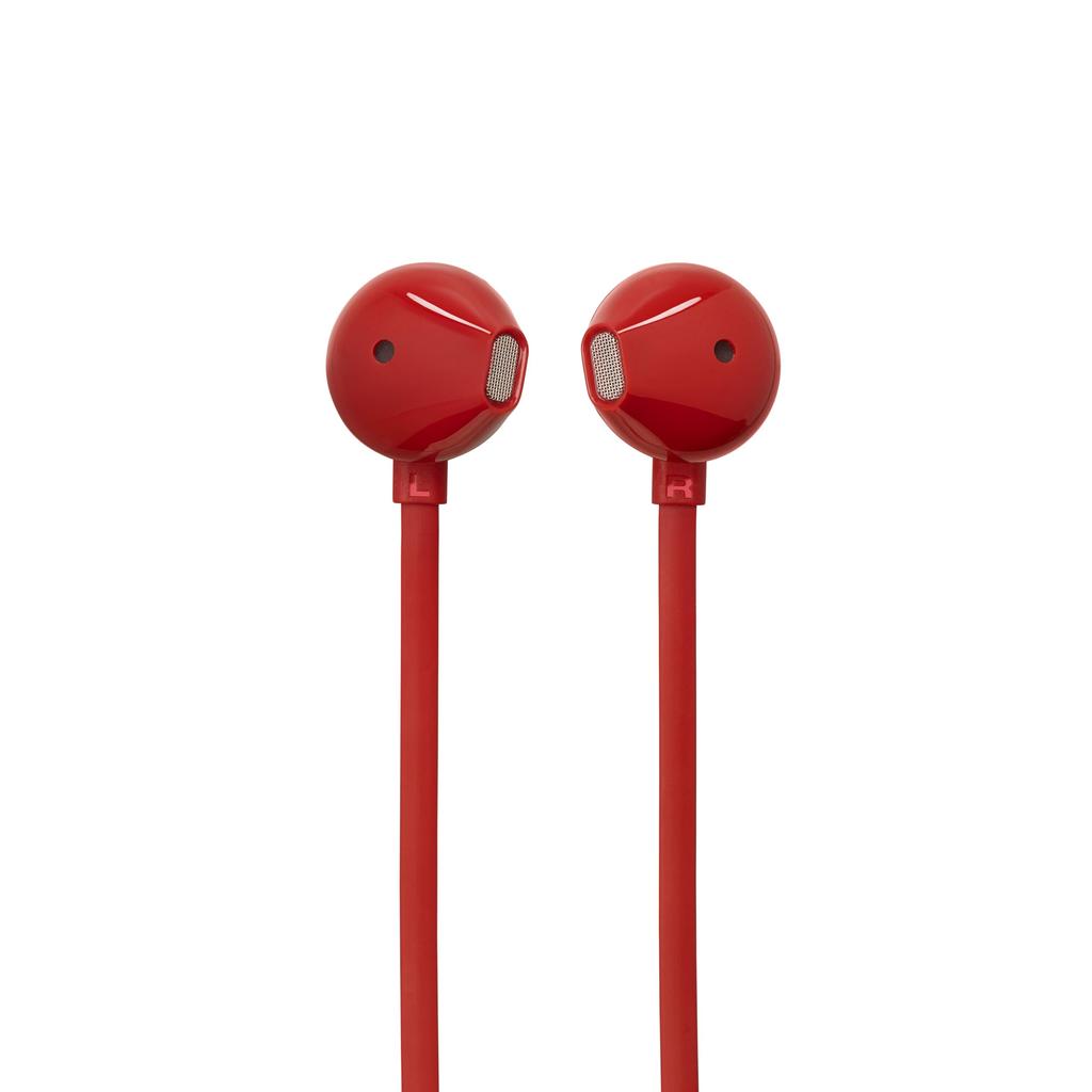 JBL TUNE 305C Проводные внутриканальные наушники 12,5-мм динамический драйвер USB Type-C Hi-Res Audio 96 кГц 24 бит Предустановленный эквалайзер Встроенный микрофон Плоский кабель Красный