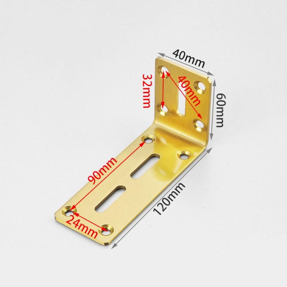 Универсальные Угловые Кронштейны из Нержавеющей Стали 90 Градусов L-образные Соединительные Кронштейны 4 Отверстия 6 Отверстий Крепеж для Мебели