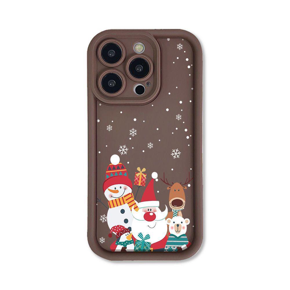 Чехол для iPhone Apple "Рождественский карнавал": Совместимо с 12, 13, 14, 15 Plus, 16 Pro Max; Милый и ударопрочный дизайн