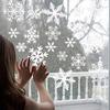 4 Pieces PVC Christmas Snowflakes Sticker Electrostatic Window Decal New Wall Sticker  New Year