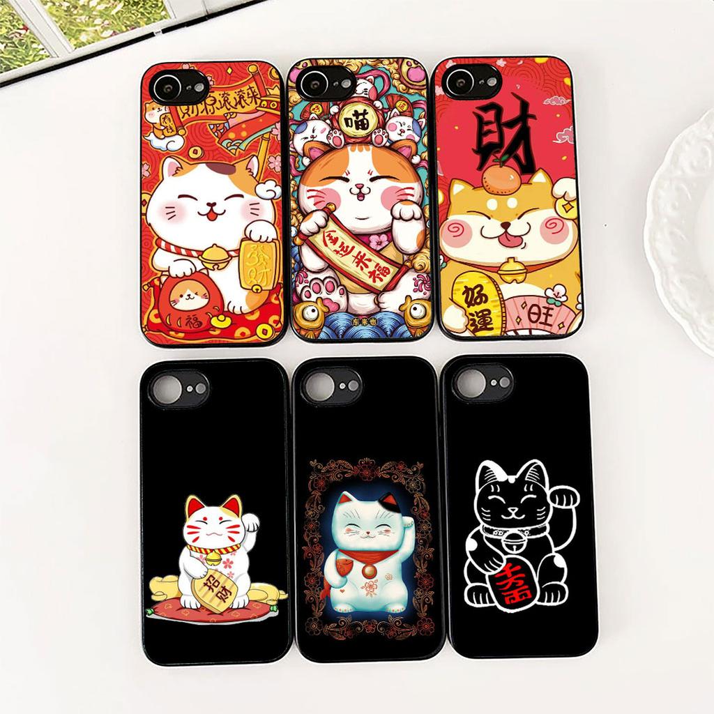 Protective Cover for Samsung Galaxy S20 S22 S21 FE Ultra Plus A07 A17 A15 A16 A25 A57 A37 Casing Phone Case Lucky Money Cat