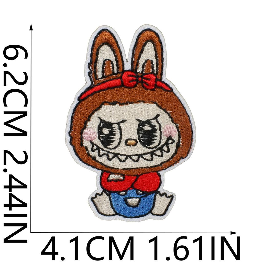 Animated Characters Cute Big Head Embroidery Cloth Sticker Bag Decoration Forest Elf Patch Sticker Heat Transfer Computer Embroidery