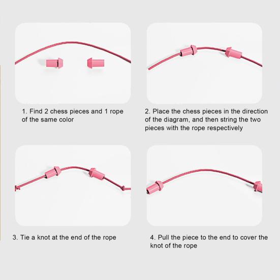 1/2/3 комплекта детская игра по распутыванию веревок Узлы из скрученных веревок Настольная игра для развития логического мышления Интерактивная обучающая игрушка по распутыванию эластичных веревок