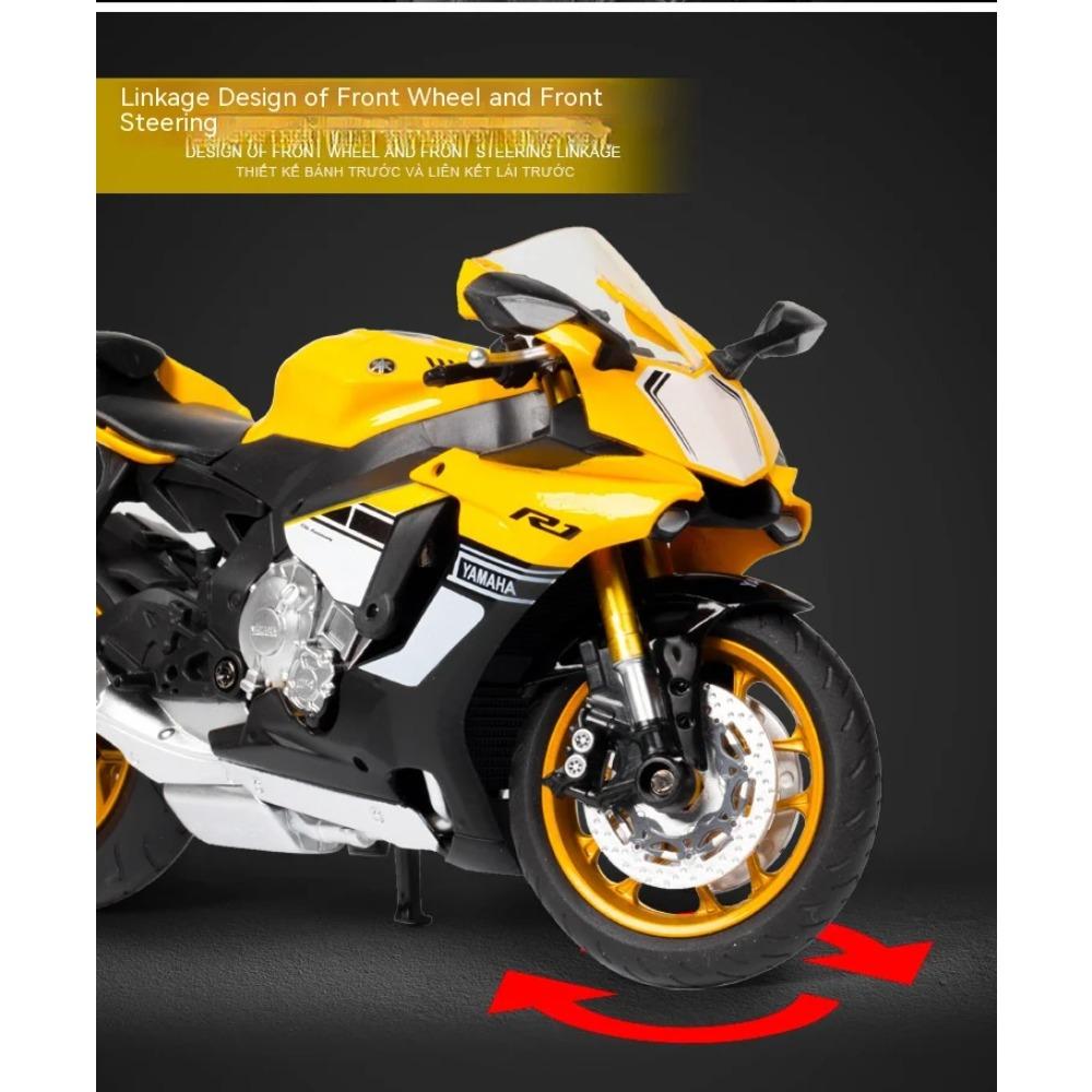 Масштаб 1/12 Модель мотоцикла Литой металл с пластиковыми деталями Мотоцикл 2020 YAMAHA YZF-R6