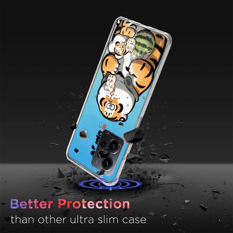 Cartoon Fat Tiger Phone Case For Redmi Note 13 5G 14 Pro Plus Redmi 12 12C 13C 14C 10 10A 10C 9 9C 9T 9A 8 8A K70 Pro TPU Clear