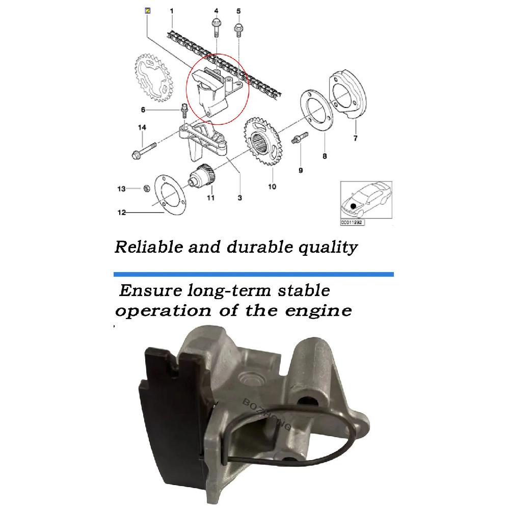 11311738700 timing chain tensioner M54 engine car is suitable for E36 E46 E39 E60 E34 E83 E53 timing chain top tensioner.