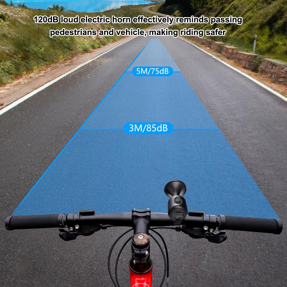 TWOOC Электрический велосипедный звонок 120 дБ, мини-велосипедный рожок с питанием от батареи, водонепроницаемый для горного велосипеда MTB