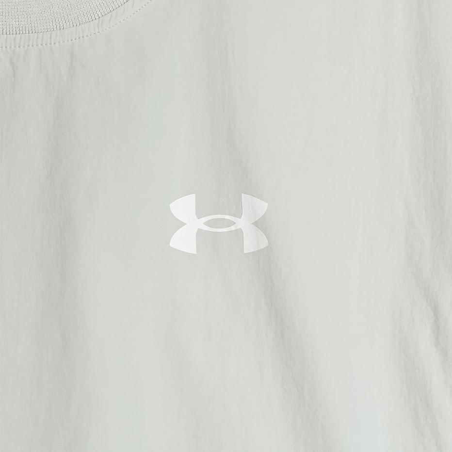 Under Armour Толстовка с круглым вырезом и принтом в виде букв, тренировочная, ретро, американская, мужская, толстовка Clay-White 1387996-114