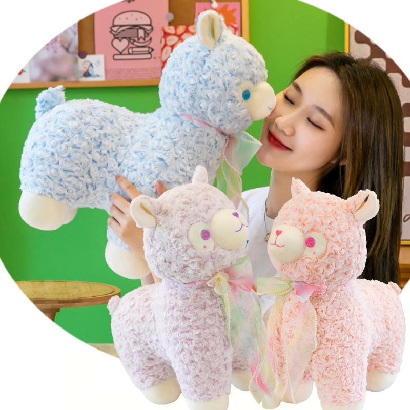 Cute Llama Alpaca Plush Toy For Girls Birthday Gift, Cartoon Lamb Stuffed Animal Pillow