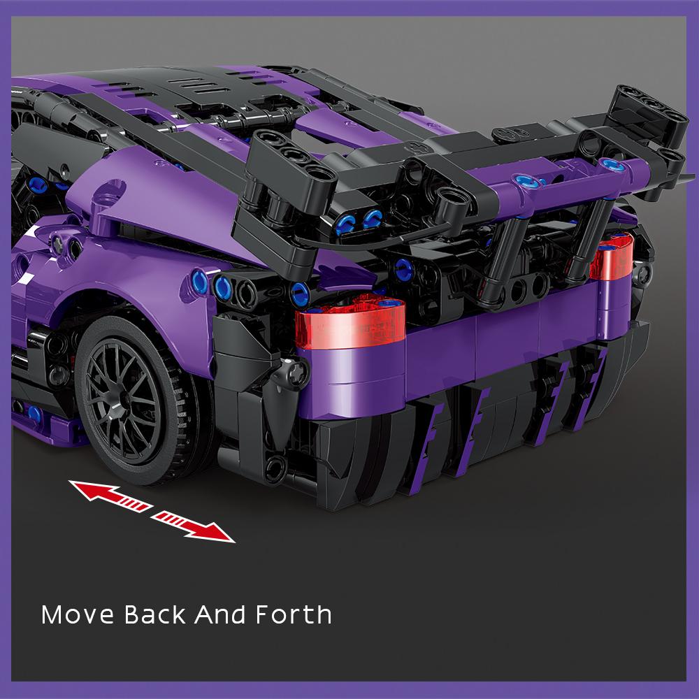 Нетоксичная модель спортивного автомобиля Aston Martin из строительных блоков, набор для сборки автомобиля Moc, подходит для взрослых и детей, игрушки для сборки, 1266 шт.