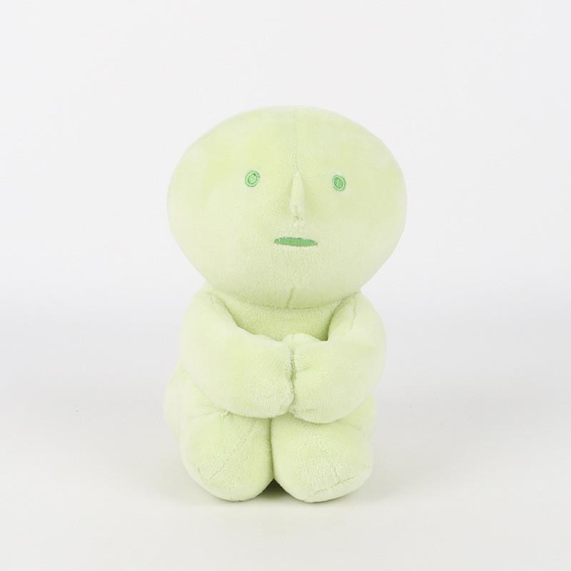 Cute Green Smiski Seated Portrait Plush Toy Doll And Pendant For Kids And Personal Decoration