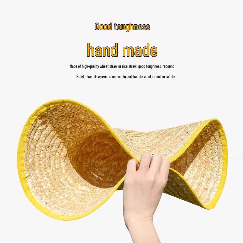 Farmer's Wide Brim Sun Hat: Outdoor Travel, Summer Protection, Tea Picking, Coolie Fishing Hat