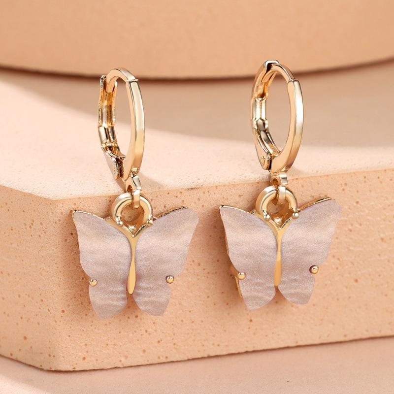 SHEIN butterfly earrings, summer temperament super fairy butterfly earrings, ear buckles ins wind color