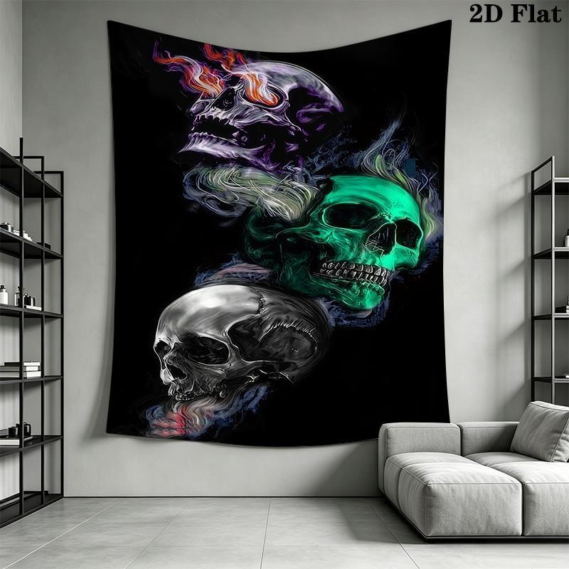 Dark Reaper Fiery Messenger Tapestry Background Cloth Fashion Print Christmas Gift Work Of Art Atmospheric Background Cloth