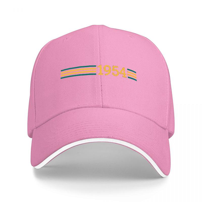 Retro Year Design Black Baseball Cap with Colorful Stripes Embroidery Classic Style Adjustable Hat for Unisex and Women